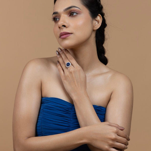 Midnight Sapphire Elegance Ring
