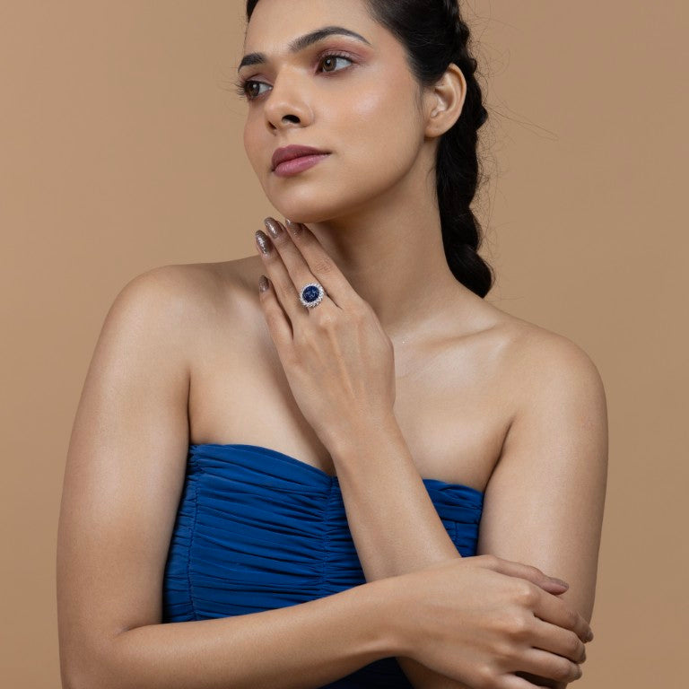 Midnight Sapphire Elegance Ring
