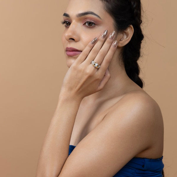 Elegant Dual-Tone Infinity Ring