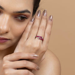 Scarlet Symphony Dual Band Ring