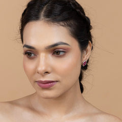 Blossom Pink Clover Stud Earrings