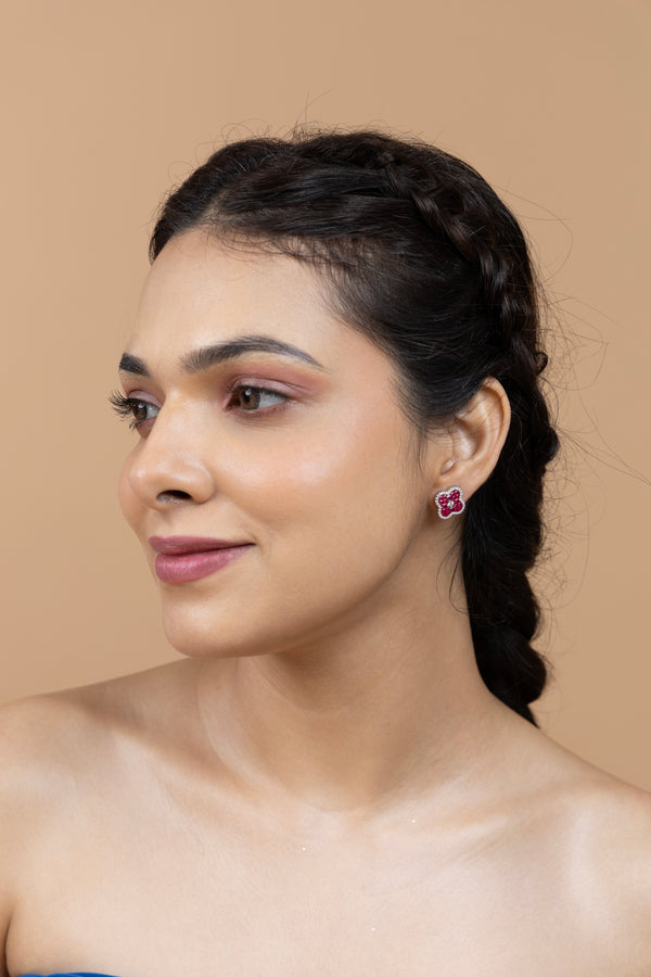 Blossom Ruby Stud Earrings