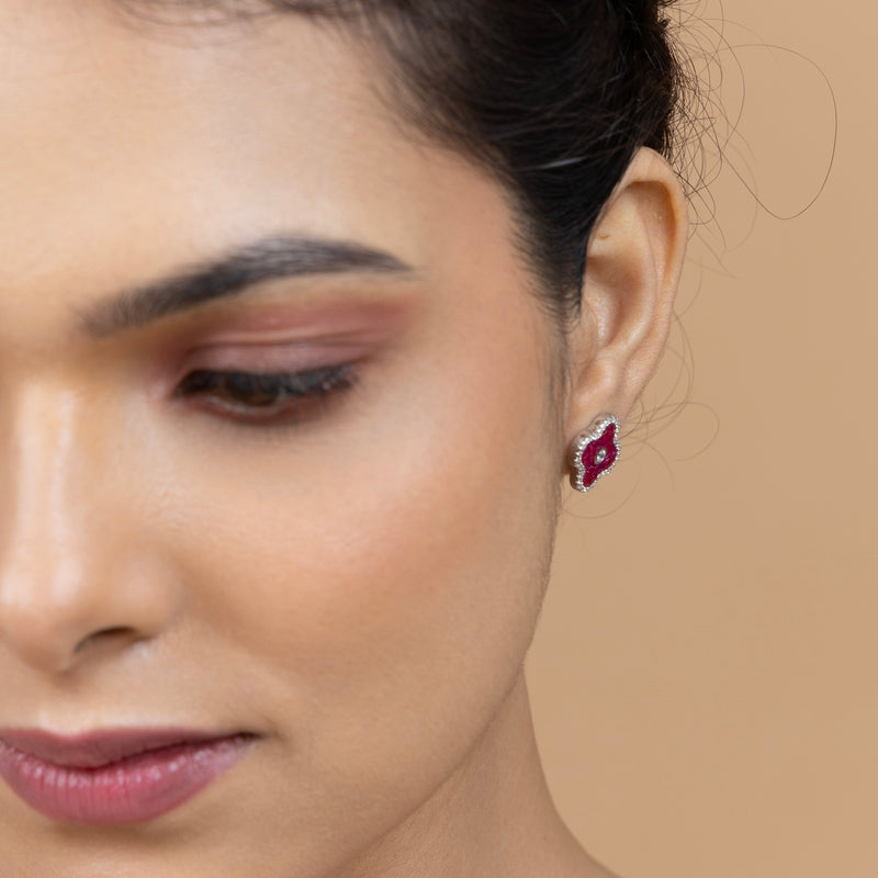 Blossom Ruby Stud Earrings