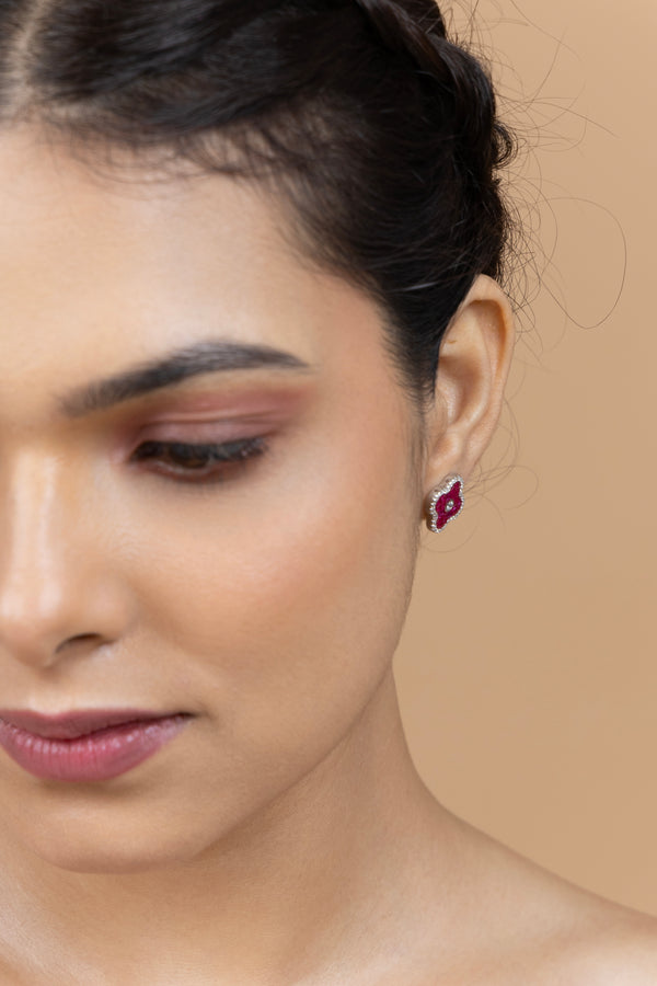 Blossom Ruby Stud Earrings