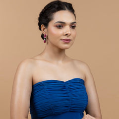 Elegant Ruby Drop Earrings