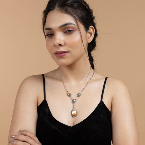 Vibrant Teardrop Stone Necklace