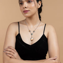 Vibrant Teardrop Stone Necklace