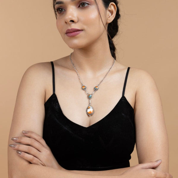 Vibrant Teardrop Stone Necklace