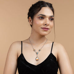 Vibrant Teardrop Stone Necklace