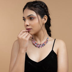 Multicolor Mosaic Statement Necklace