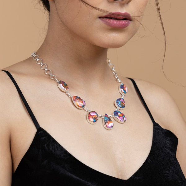 Multicolor Teardrop Necklace