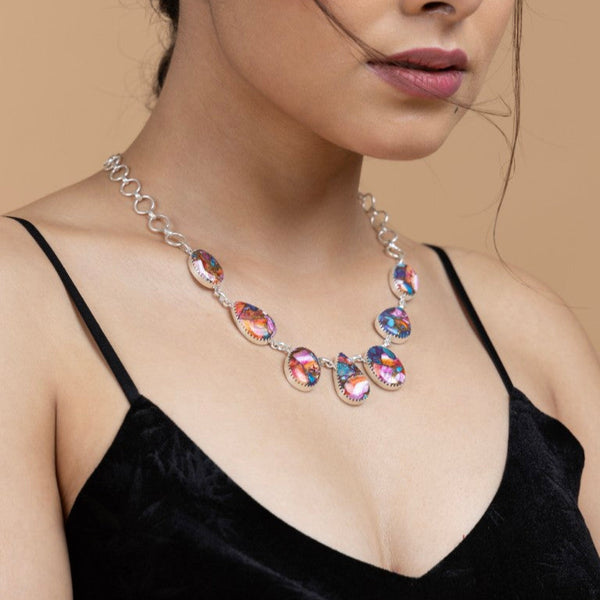 Multicolor Teardrop Necklace