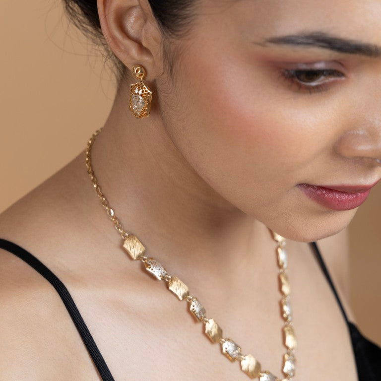 Geometric Elegance Sterling Silver Pendant Set
