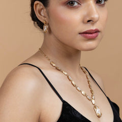 Geometric Elegance Sterling Silver Pendant Set