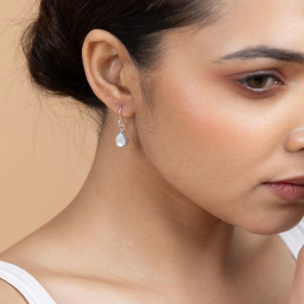 Minimalist Teardrop Silver Earrings