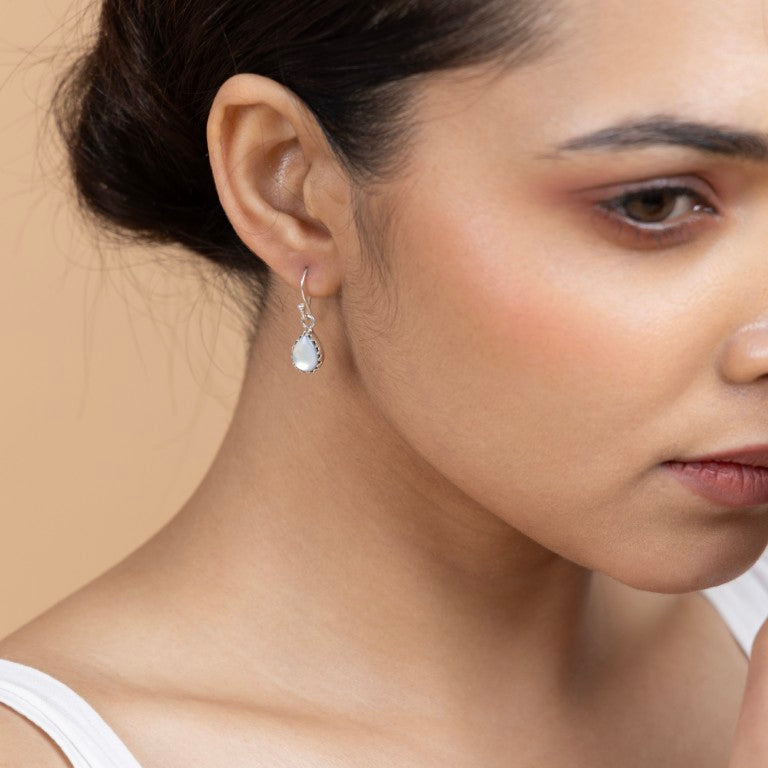 Minimalist Teardrop Silver Earrings