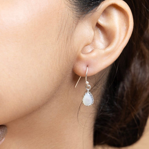 Minimalist Teardrop Silver Earrings