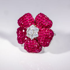 Blossom Rouge Floral Ring