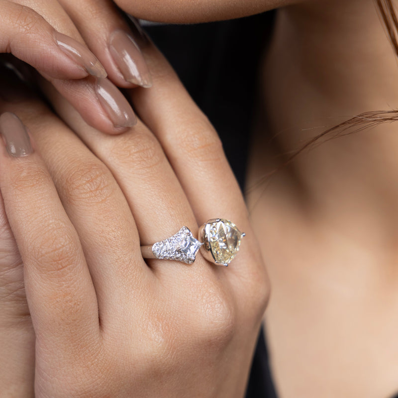 Golden Glow Dual-Stone Ring