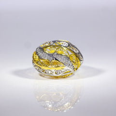 Golden Filigree Embrace Ring