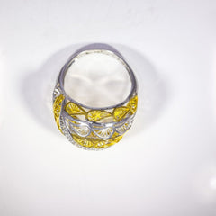 Golden Filigree Embrace Ring