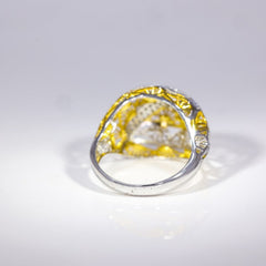 Golden Filigree Embrace Ring