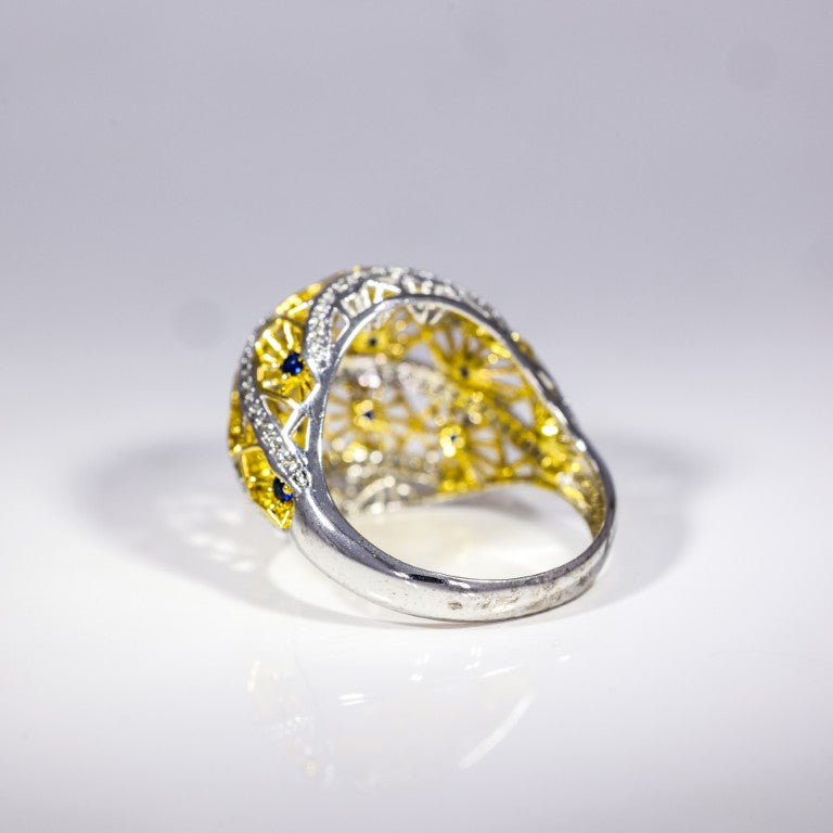 Regal Enamel Dome Ring