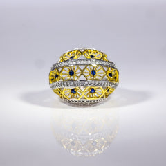 Regal Enamel Dome Ring