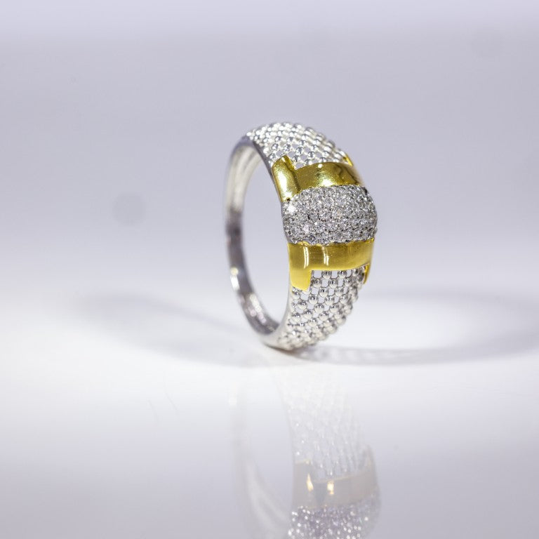 Elegant Dual-Tone Infinity Ring