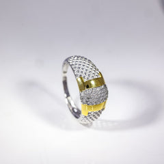Elegant Dual-Tone Infinity Ring