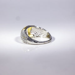 Elegant Dual-Tone Infinity Ring