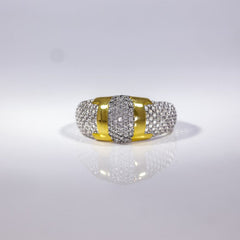 Elegant Dual-Tone Infinity Ring