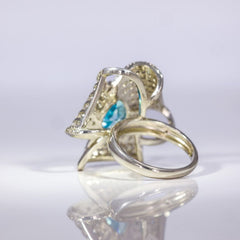 Azure Wave Statement Ring