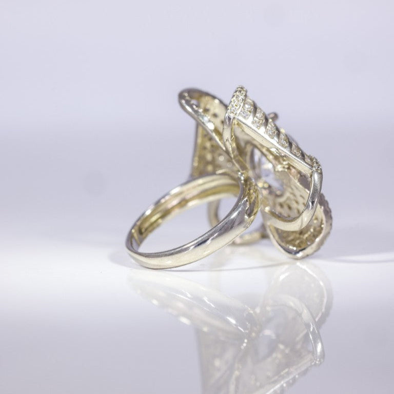 Celestial Swirl Statement Ring