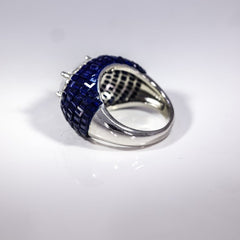 Midnight Sapphire Oval Ring
