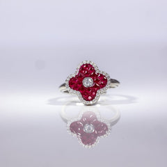 Ruby Blossom Ring