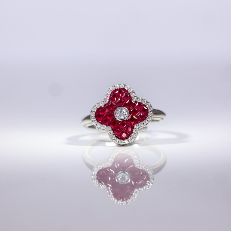 Ruby Blossom Ring
