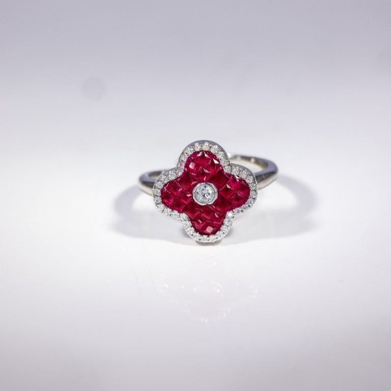 Ruby Blossom Ring