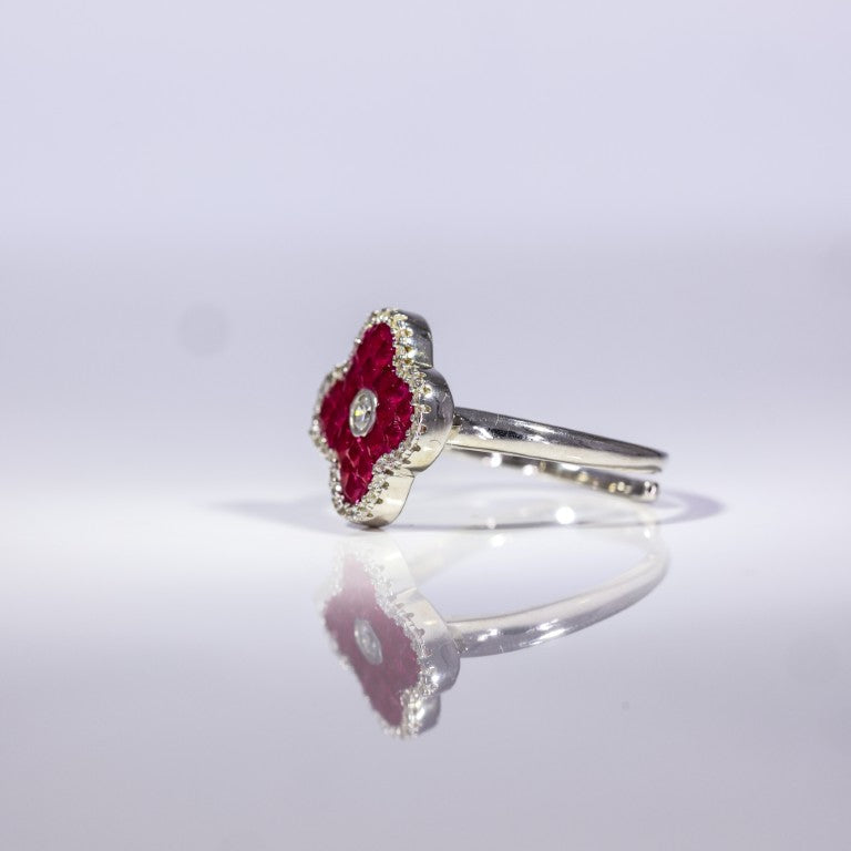Ruby Blossom Ring