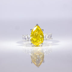 Golden Radiance Pear-Cut Ring