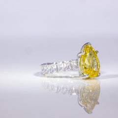 Golden Radiance Pear-Cut Ring