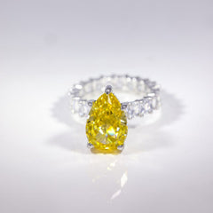 Golden Radiance Pear-Cut Ring