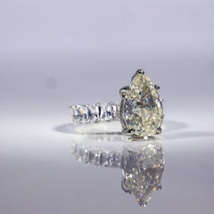 Radiant Dewdrop Solitaire Ring