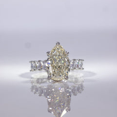 Radiant Dewdrop Solitaire Ring