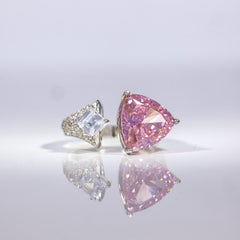 Pink Blossom Dual-Stone Ring