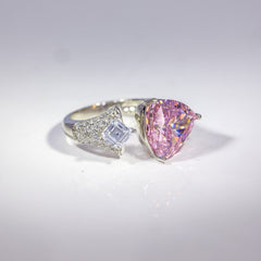 Pink Blossom Dual-Stone Ring