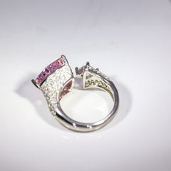 Pink Blossom Dual-Stone Ring