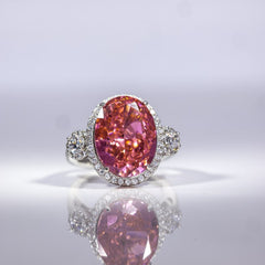 Blush Radiance Oval Ring