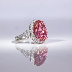 Blush Radiance Oval Ring