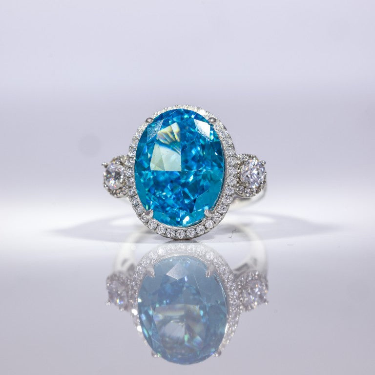 Oceanic Halo Elegance Ring
